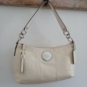 Coach Signature C Patent Leather Soho Hobo Handbag Purse